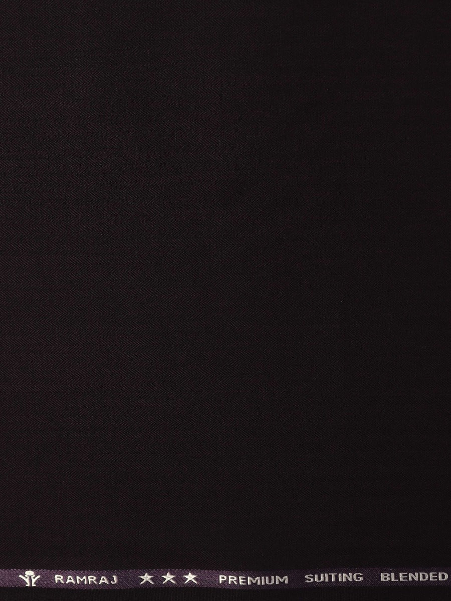 Premium Wool Blended Dark Violet Colour Plain Pants Fabric Joy Wool