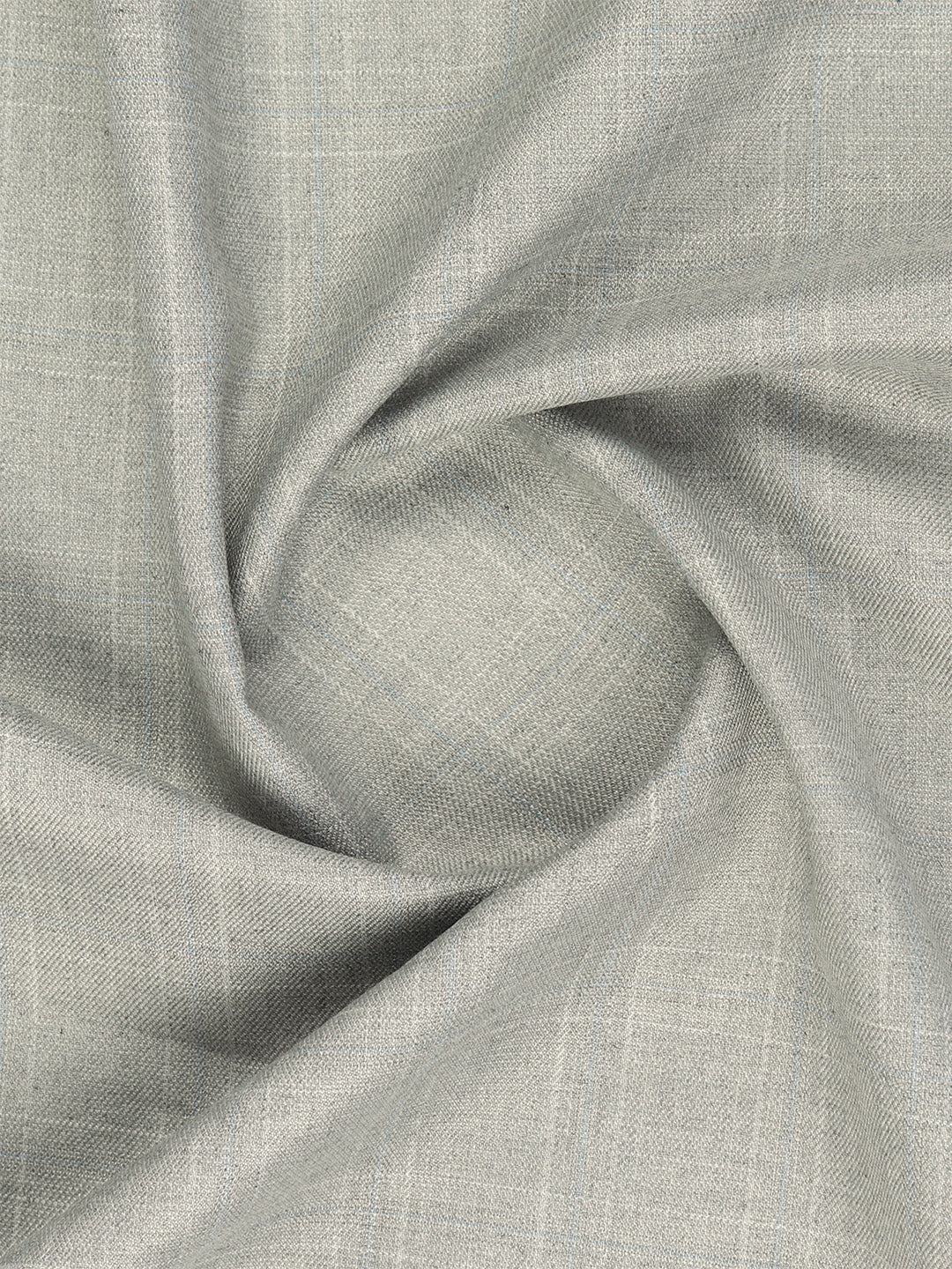 Poly Viscose Blend Checked Stretch Suiting Fabric Light Grey Chronicle