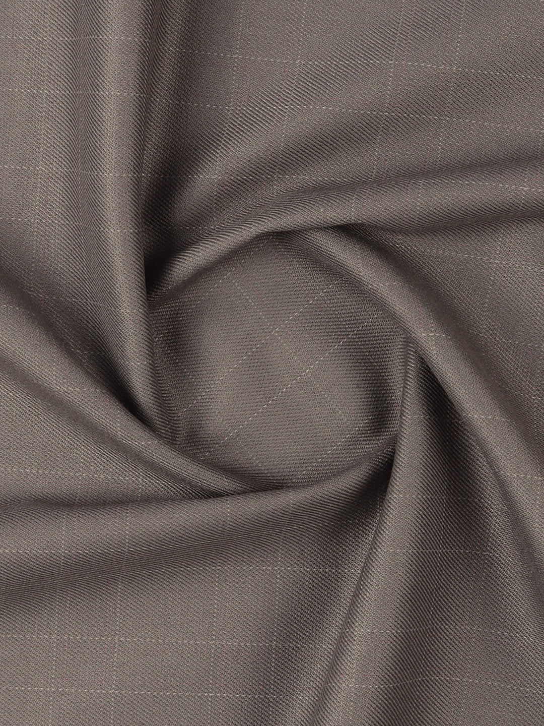 Men Cotton Blend Checks Pants Fabric Brownish Grey Icle Stretch