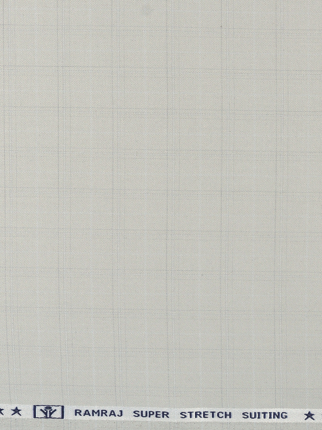 Men Cotton Blend Checks Pants Fabric Grey Icle Stretch