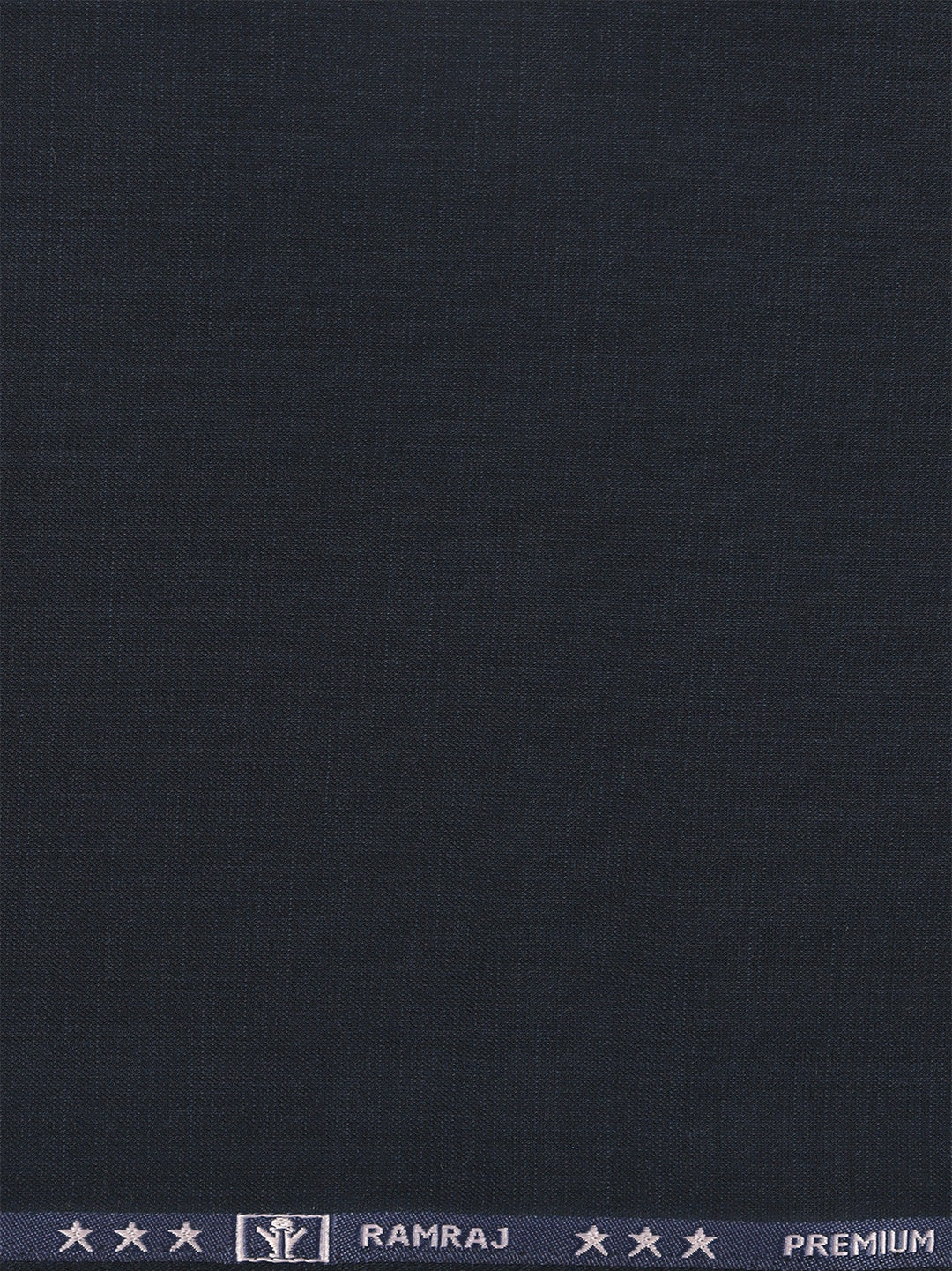 Poly Viscose Stretch Navy Blue Plain Suiting Fabric Miracle