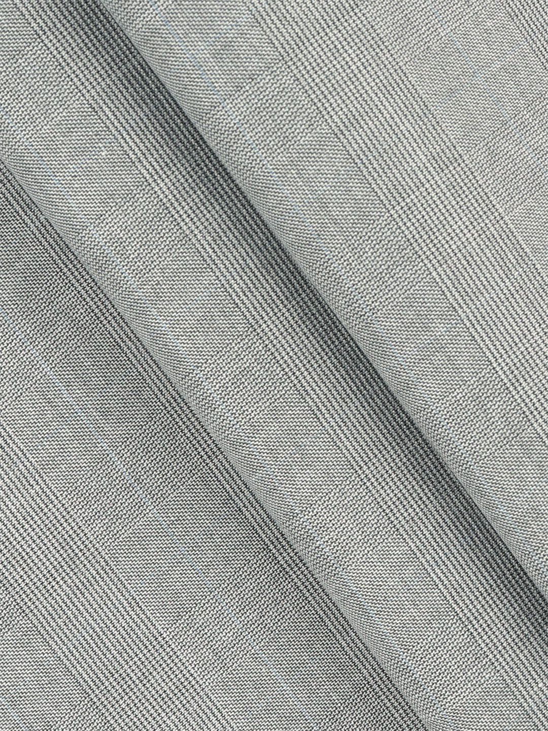 Poly Viscose Blend Self Design Stretch Suiting Fabric Grey Enable