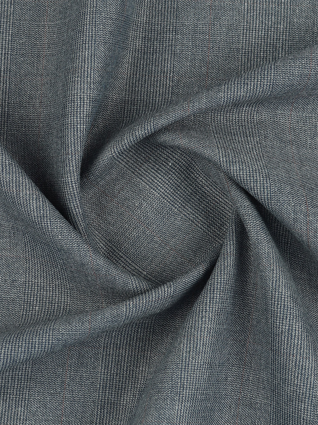 Poly Viscose Blend Self Design Stretch Suiting Fabric Greyish Blue Enable