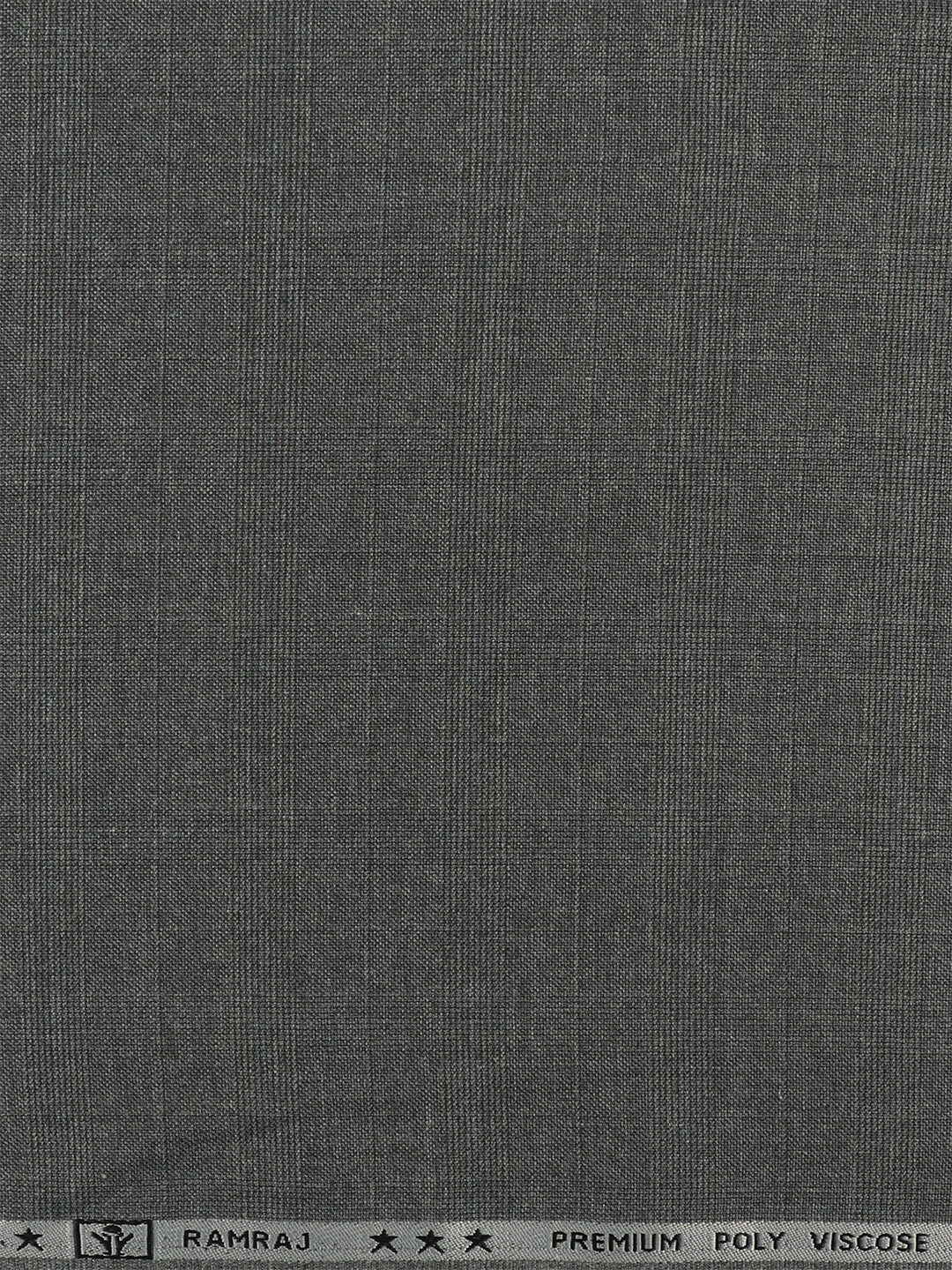Poly Viscose Blend Self Design Stretch Suiting Fabric Dark Grey Enable