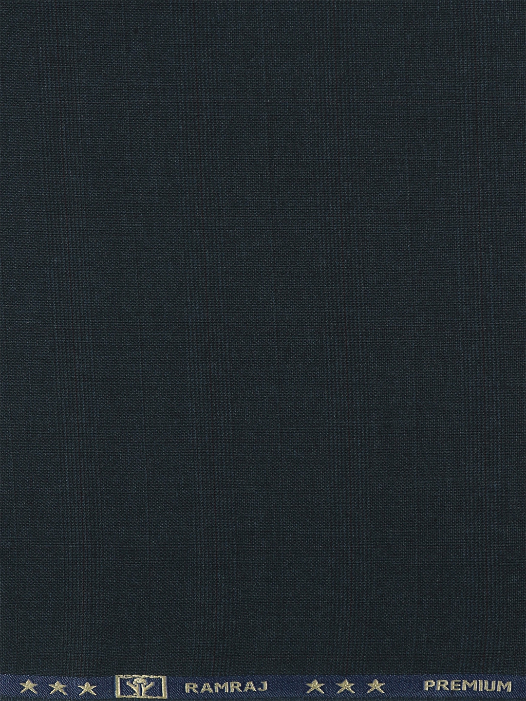Poly Viscose Blend Self Design Stretch Suiting Fabric Dark Blue Enable