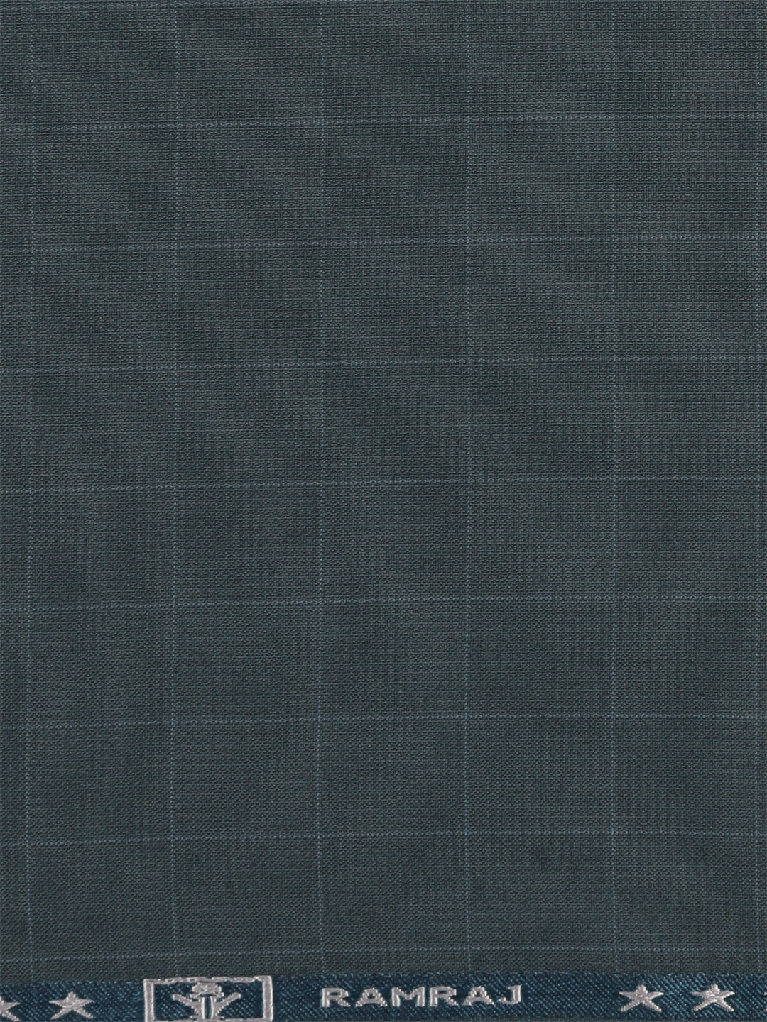 Poly Viscose Checked Suiting Fabric Blue Week Days