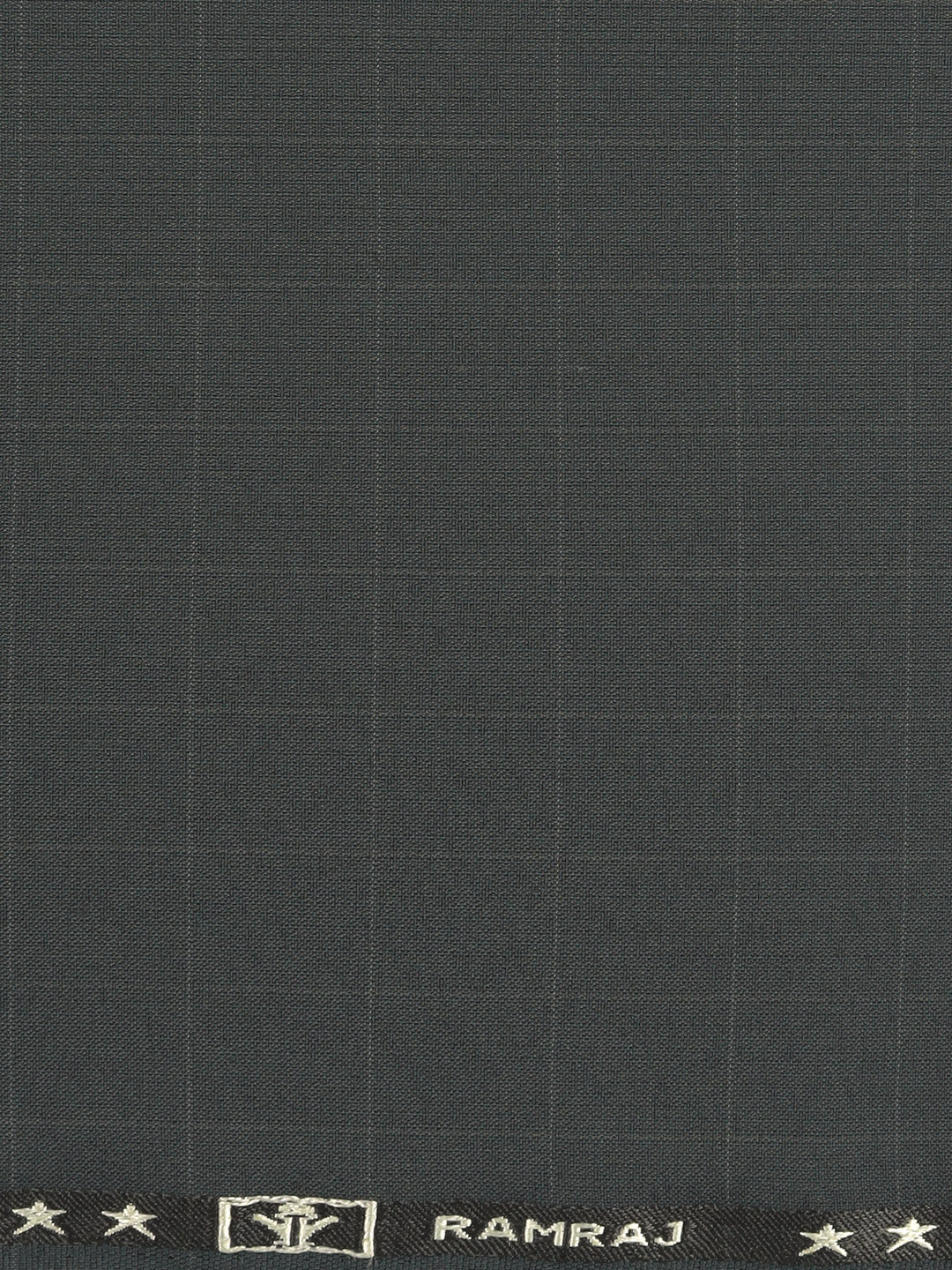 Poly Viscose Grey Checked Suiting Fabric Week Days