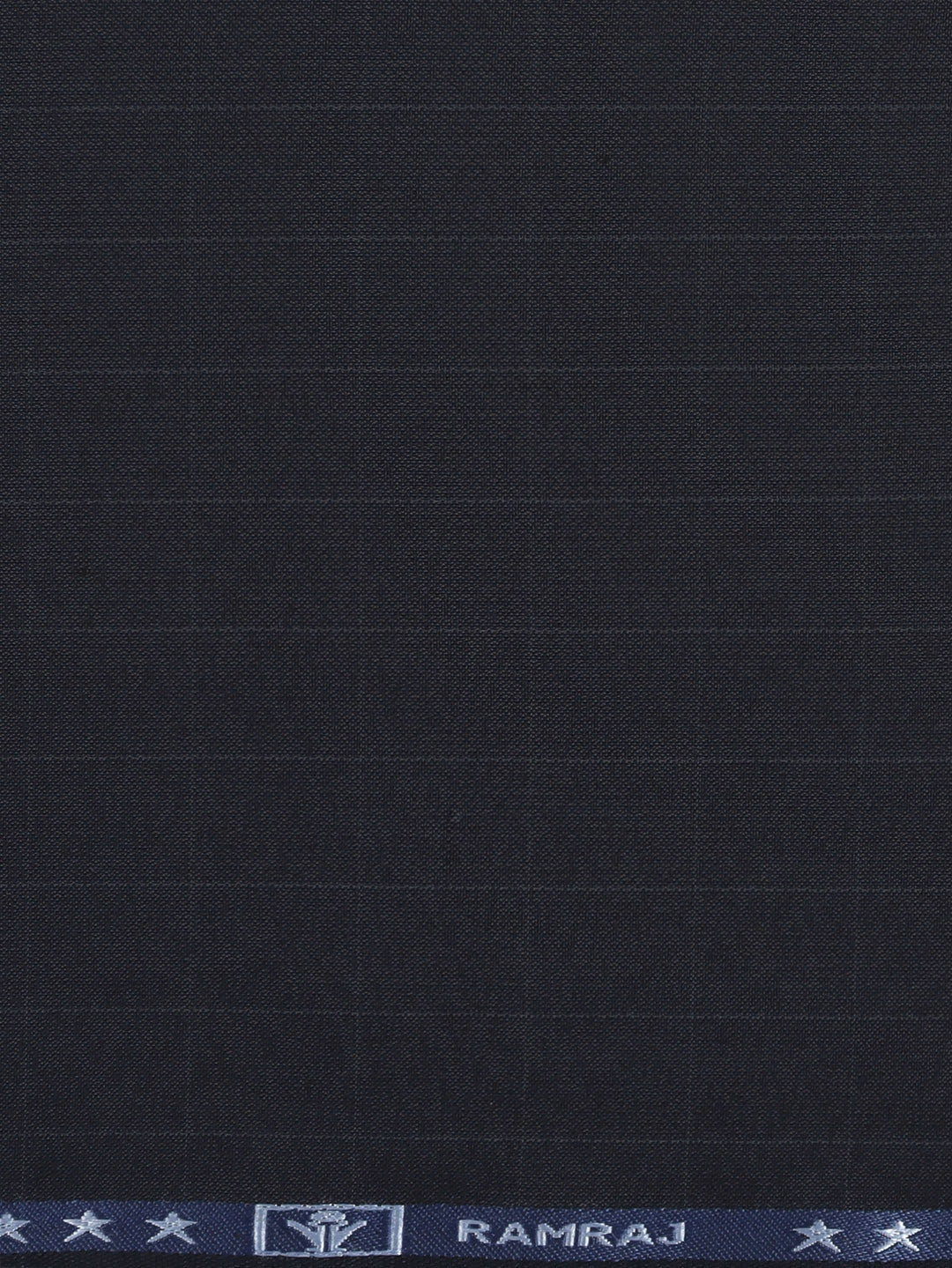Poly Viscose Checked Suiting Fabric Dark Blue Week Days
