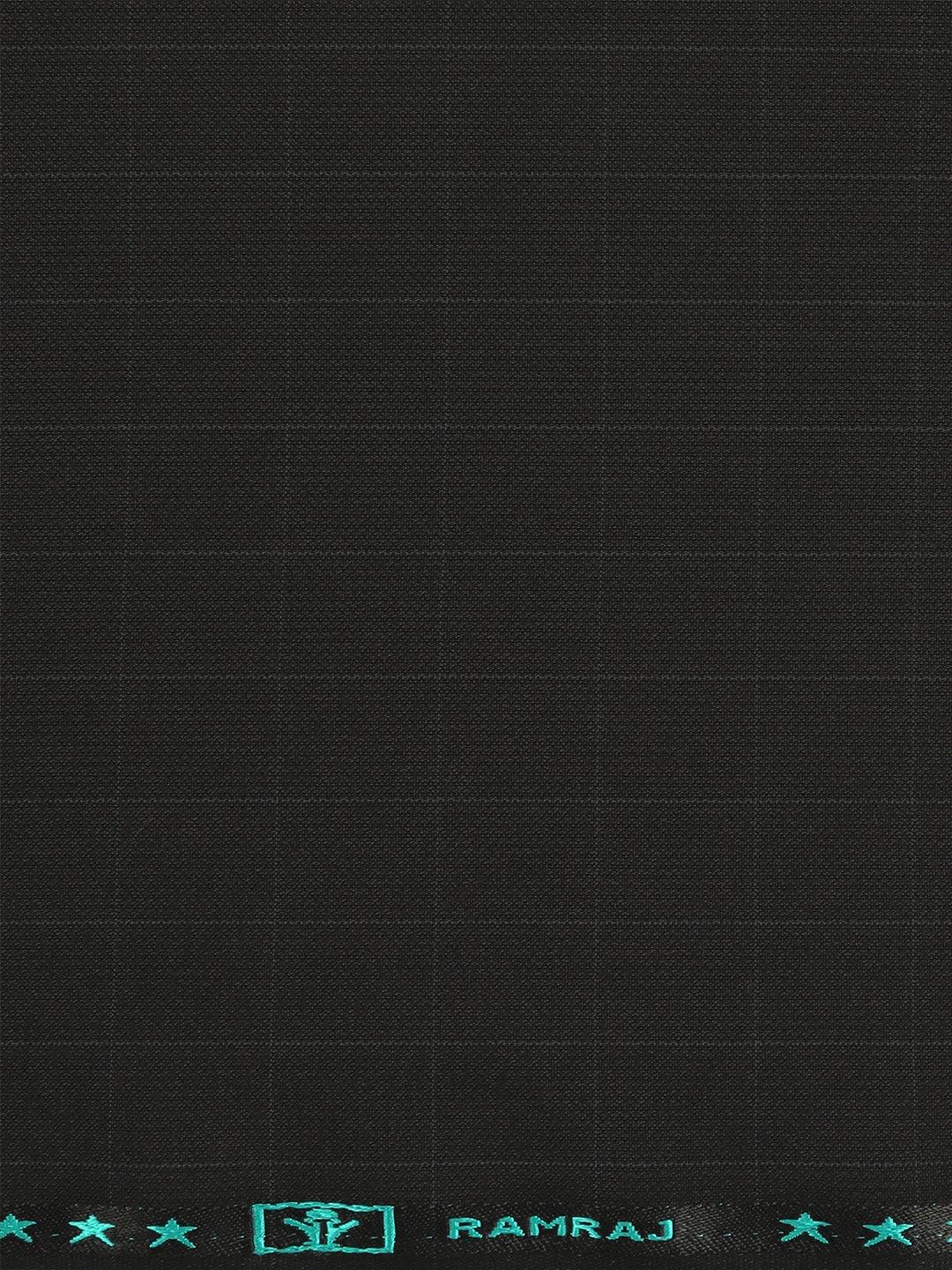 Poly Viscose Black Checked Suiting Fabric Week Days