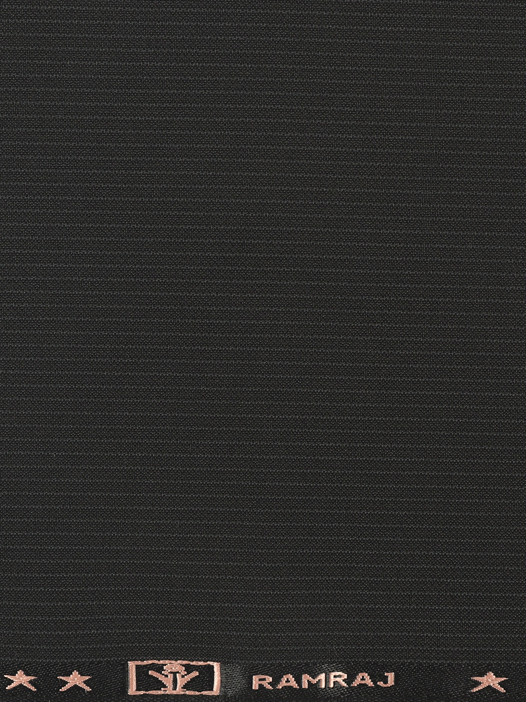 Poly Viscose Black Striped Suiting Fabric Week Days