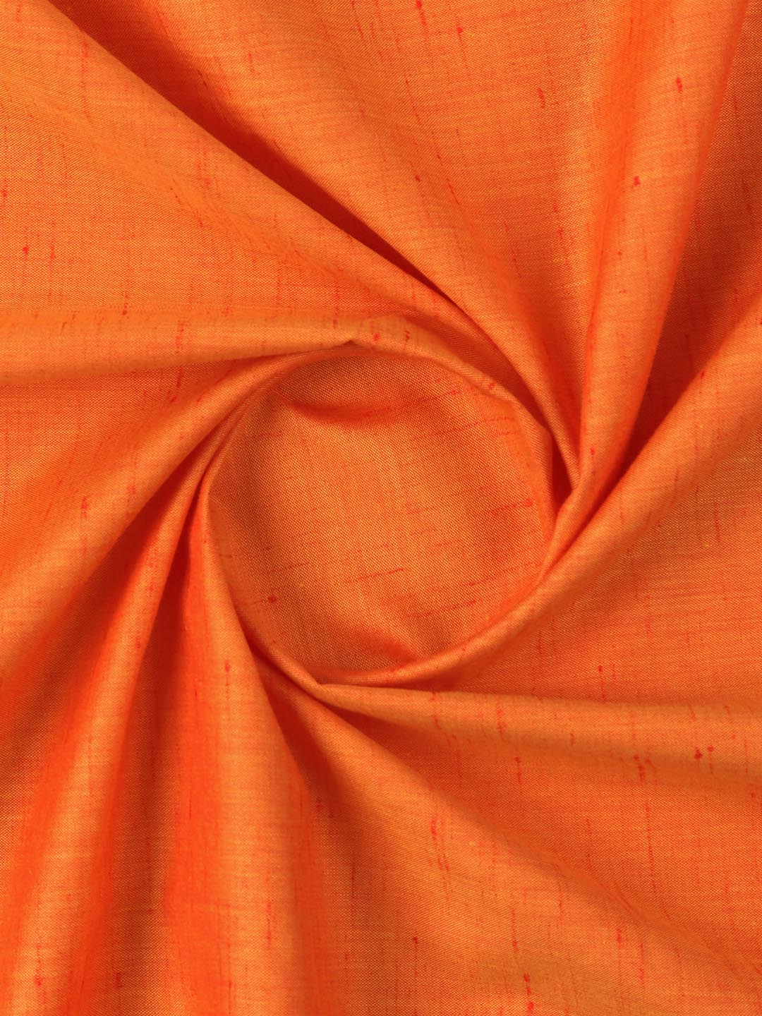 Mens Cotton Rich Self Design Shirt Fabric Orange High Style