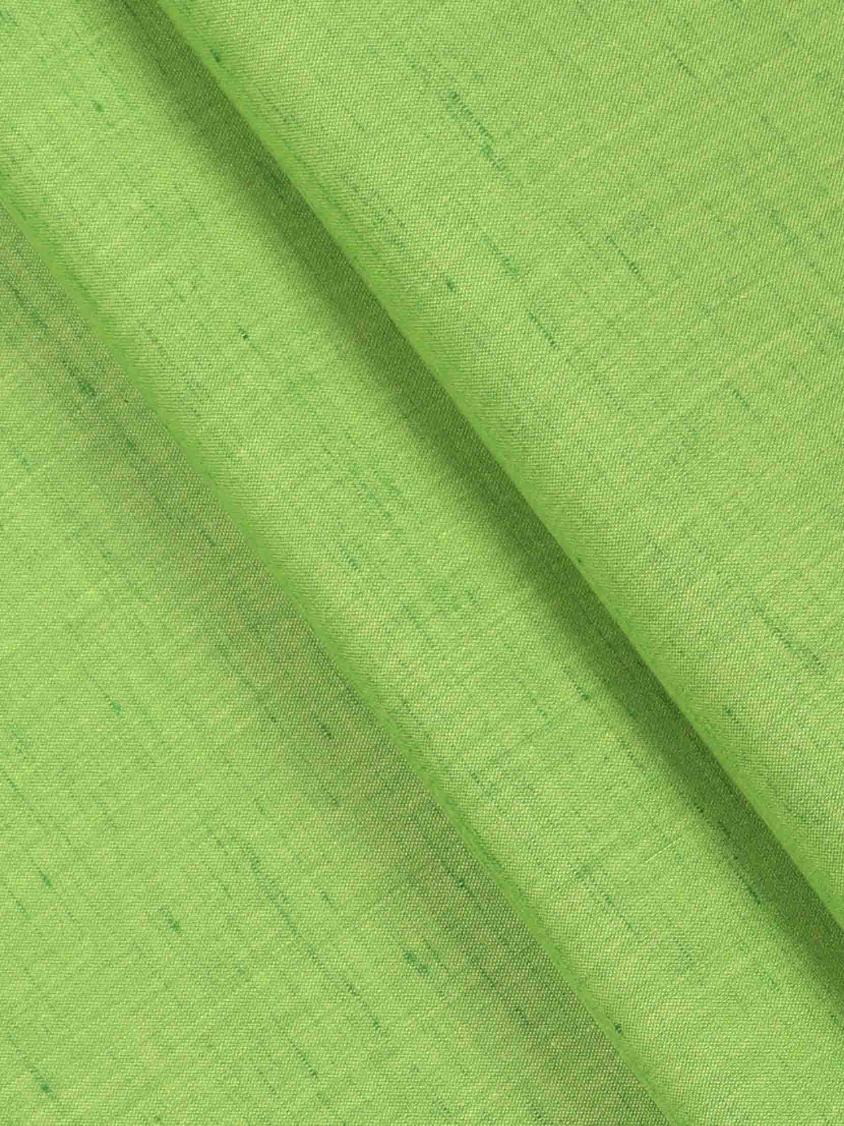 Mens Cotton Rich Self Design Shirt Fabric Green High Style