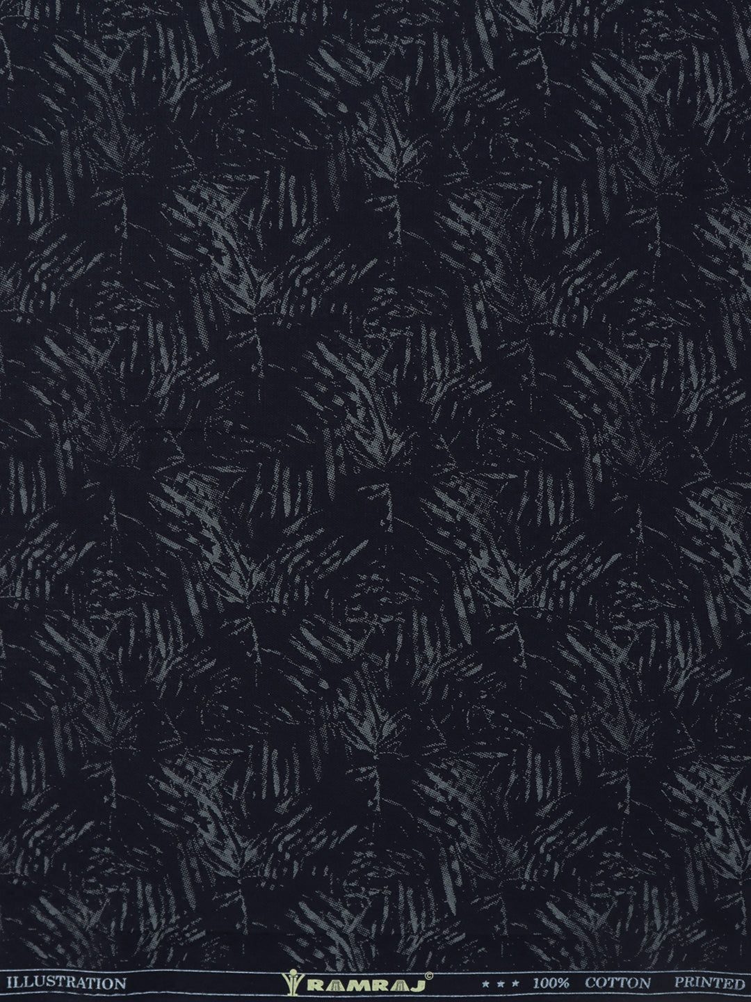 100% Cotton Grey & Navy Printed Shirt Fabric Alpha -Zoom view