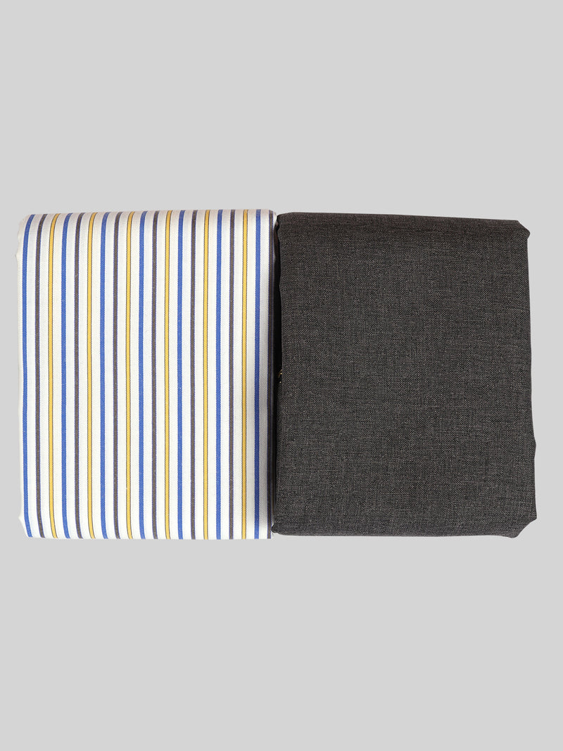 Cotton Striped Shirting & Suiting Gift Box Combo ME88