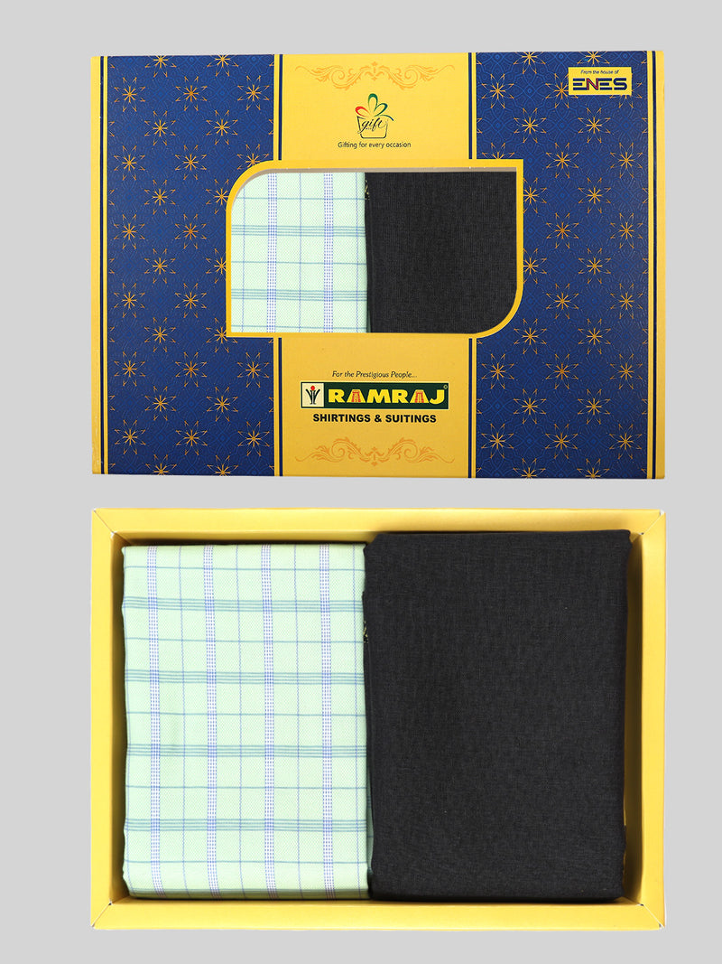 Cotton Checked Shirting & Suiting Gift Box Combo ME103
