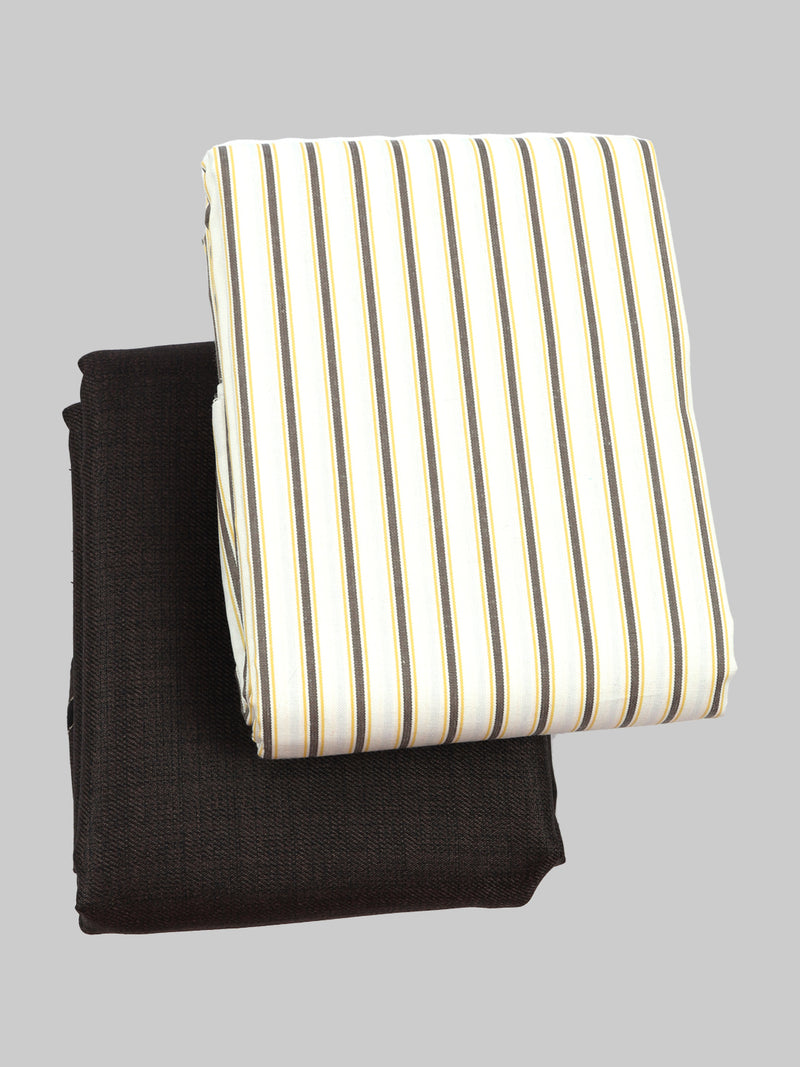 Cotton Striped Shirting & Suiting Gift Box Combo ME92