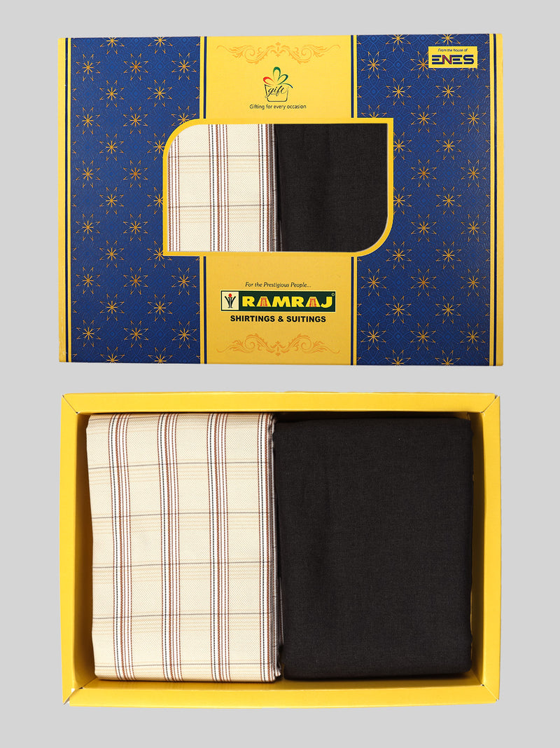 Cotton Checked Shirting & Suiting Gift Box Combo ME107