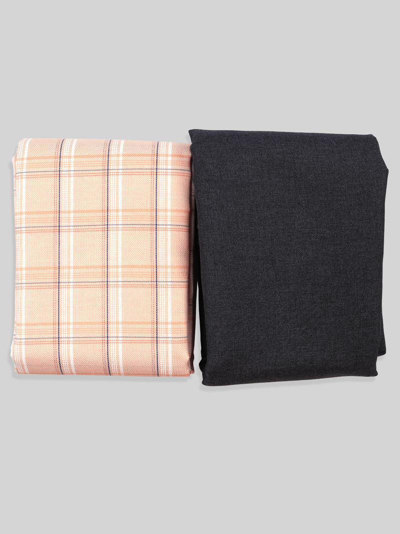 Cotton Checked Shirting & Suiting Gift Box Combo ME90
