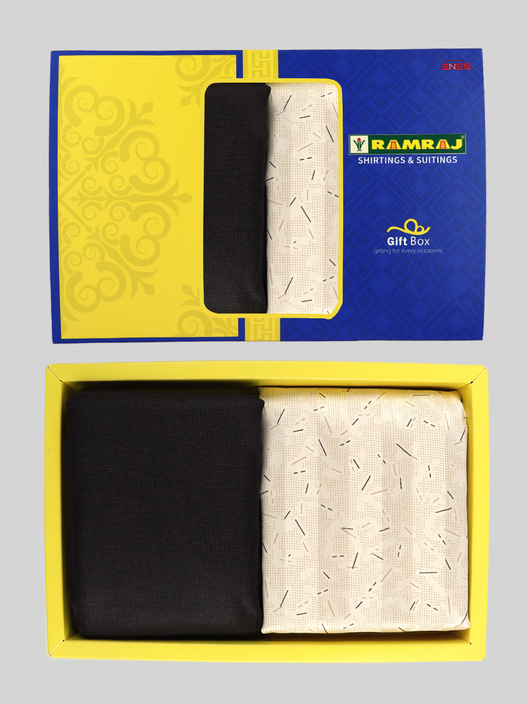Men Cotton Blend Printed Shirting & Suiting Gift Box ME224