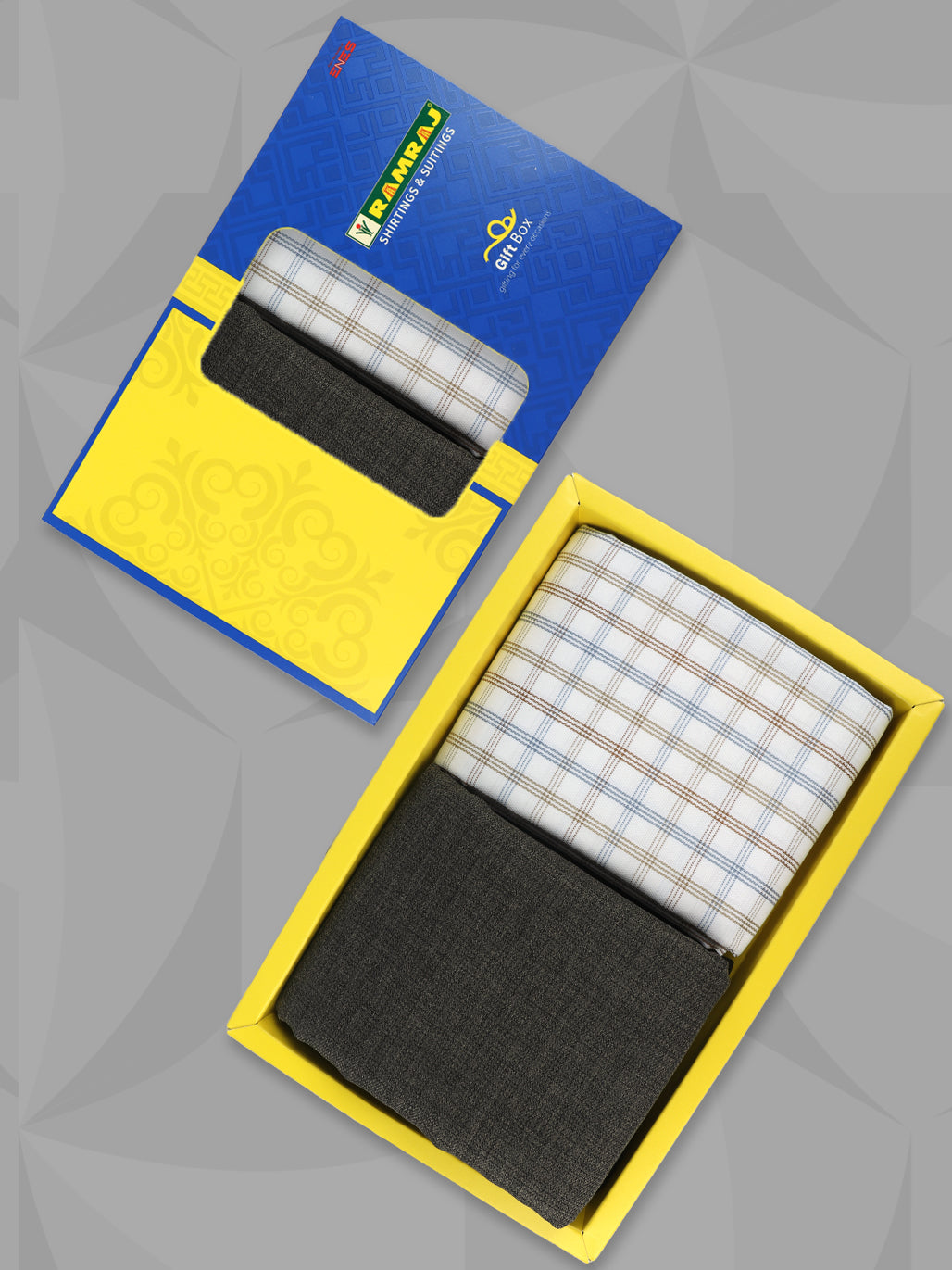 Cotton Blend Checked Shirting & Suiting Gift Box ME239