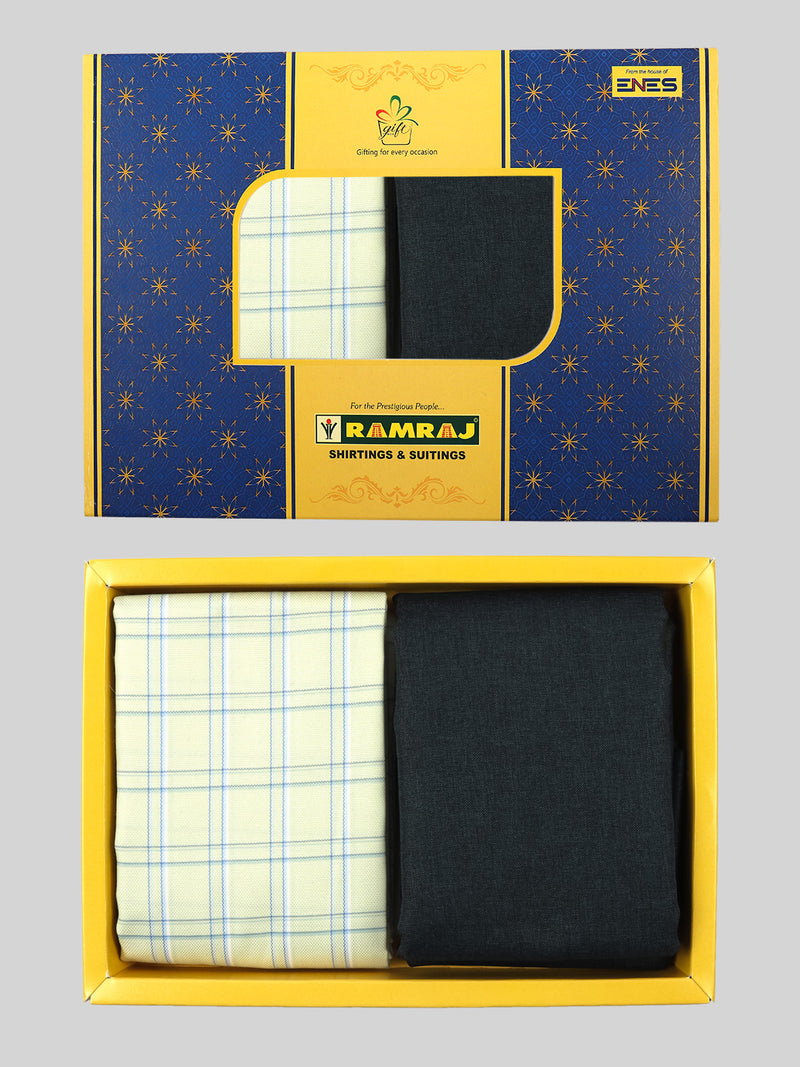 Cotton Checked Shirting & Suiting Gift Box Combo ME115