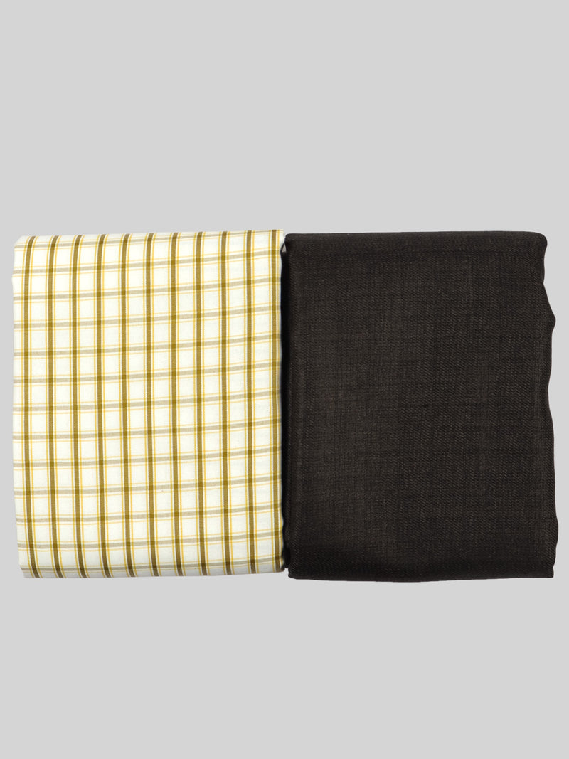 Cotton Checked Shirting & Suiting Gift Box Combo ME114