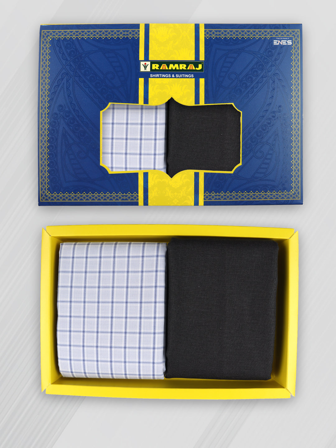 Cotton Blend Checked Shirting & Suiting Gift Box ME256