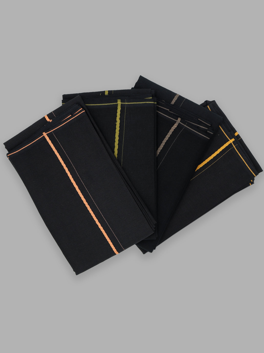 Devotional Black Towel with Small Border (Pack of 2)