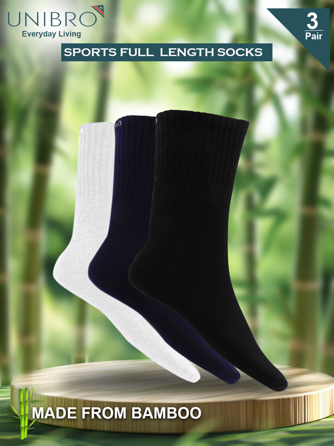 Men Assorted Bamboo Sports Full Length Socks SFS1