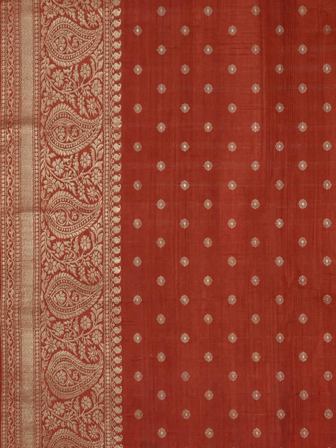 Women Semi Raw Silk Red Saree SRS124