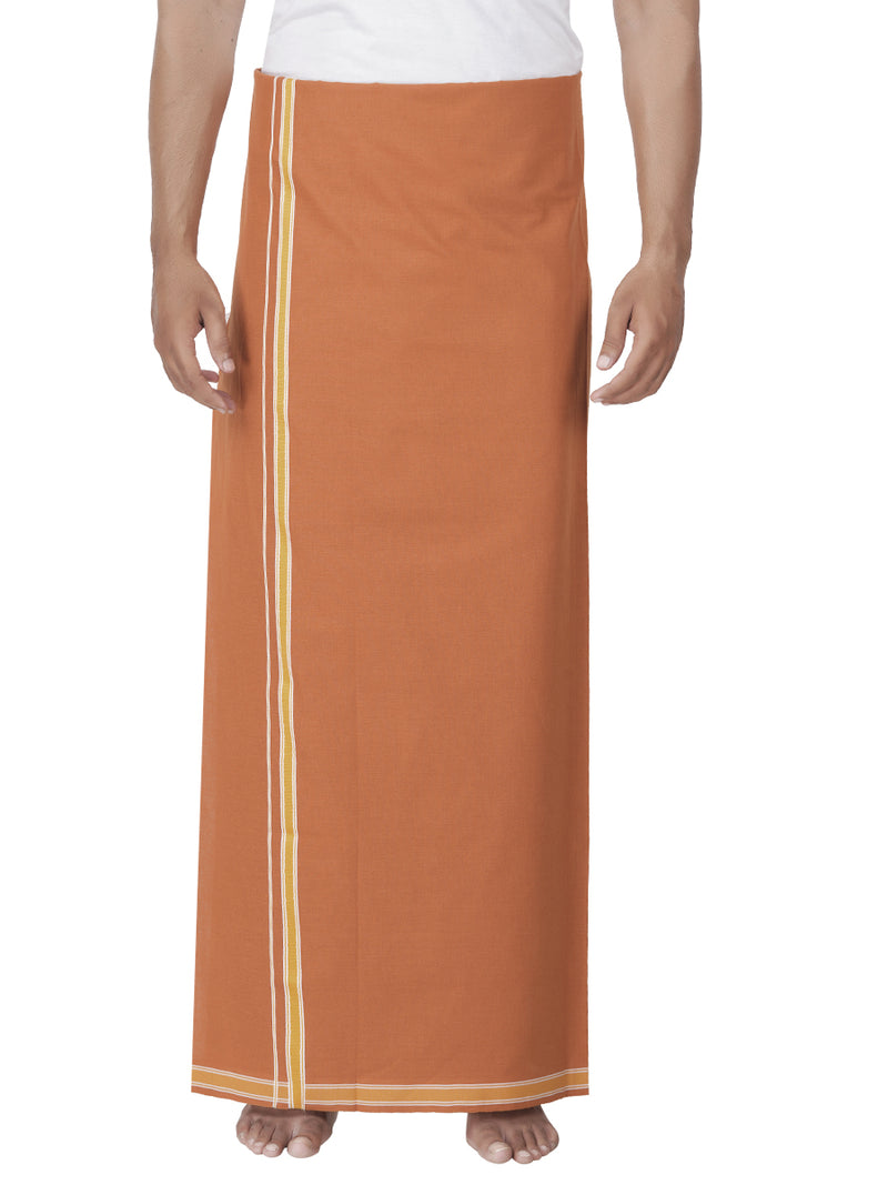Mens Kavi Lungi with Fancy Border Charming Colour 1