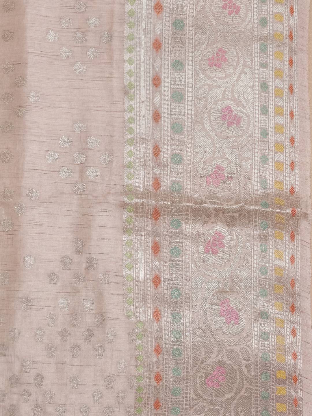 Women Tissue Peach Saree TS65