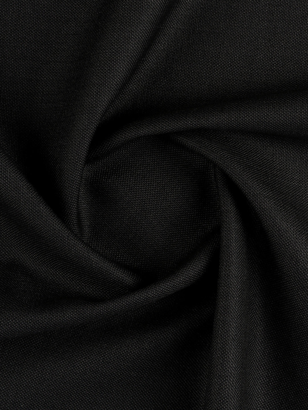 Premium Australian Merino Wool Blended Plain Pants Fabric Black Teen Wool