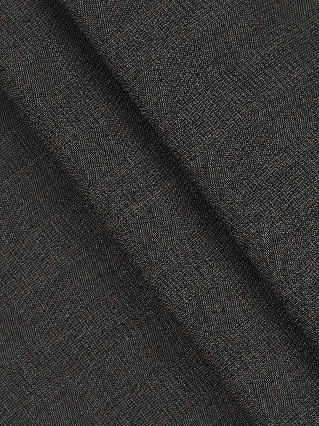 Premium Australian Merino Wool Blended Checked Pants Fabric Grey Valor Wool