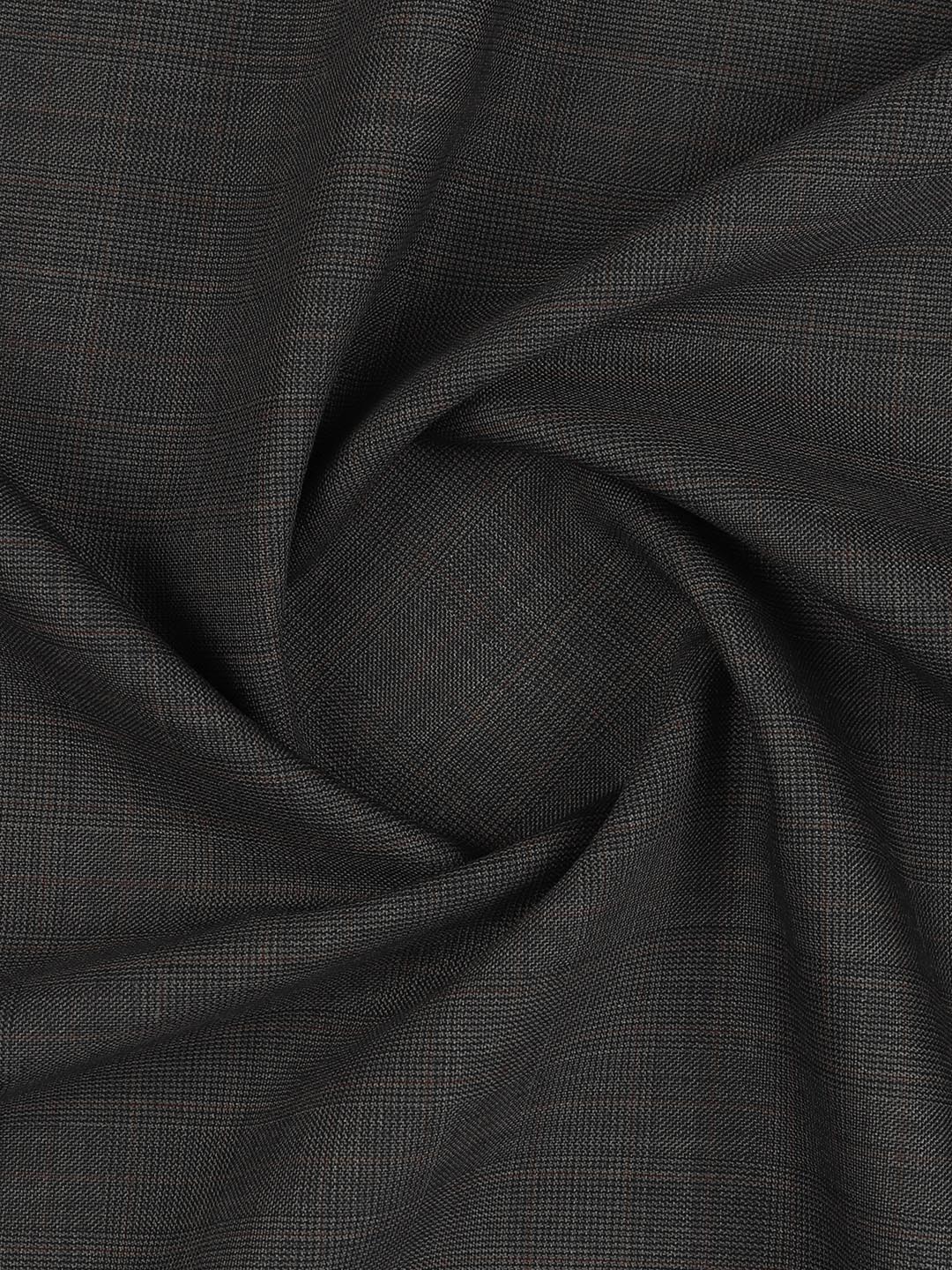 Premium Australian Merino Wool Blended Checked Pants Fabric Grey Valor Wool