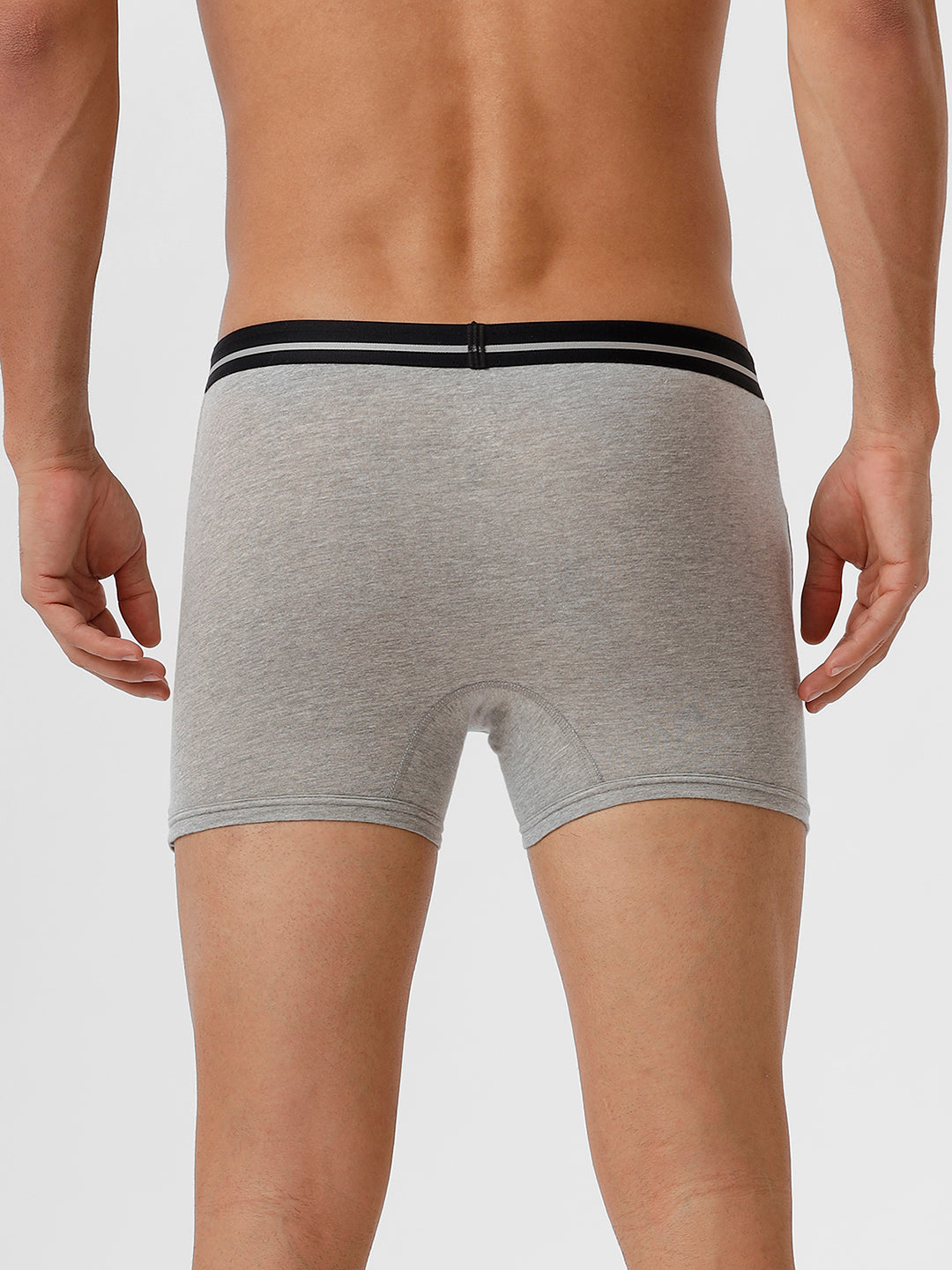 Men Trunks 2 Pcs Combo Black and GreyMelange Target