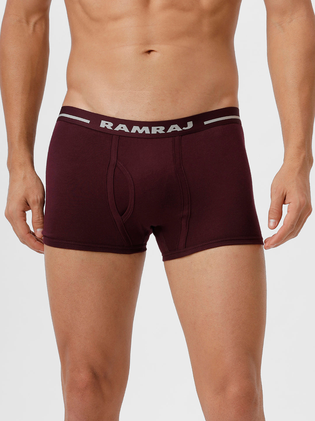 Men Trunks 2 Pcs Combo GreyMelange and GrapeWine Vintrack