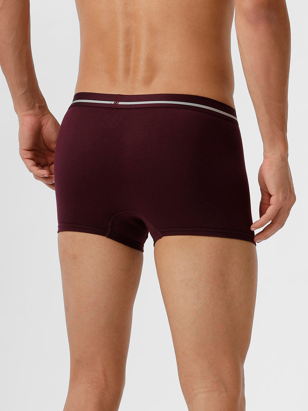 Men Trunks 2 Pcs Combo GreyMelange and GrapeWine Vintrack