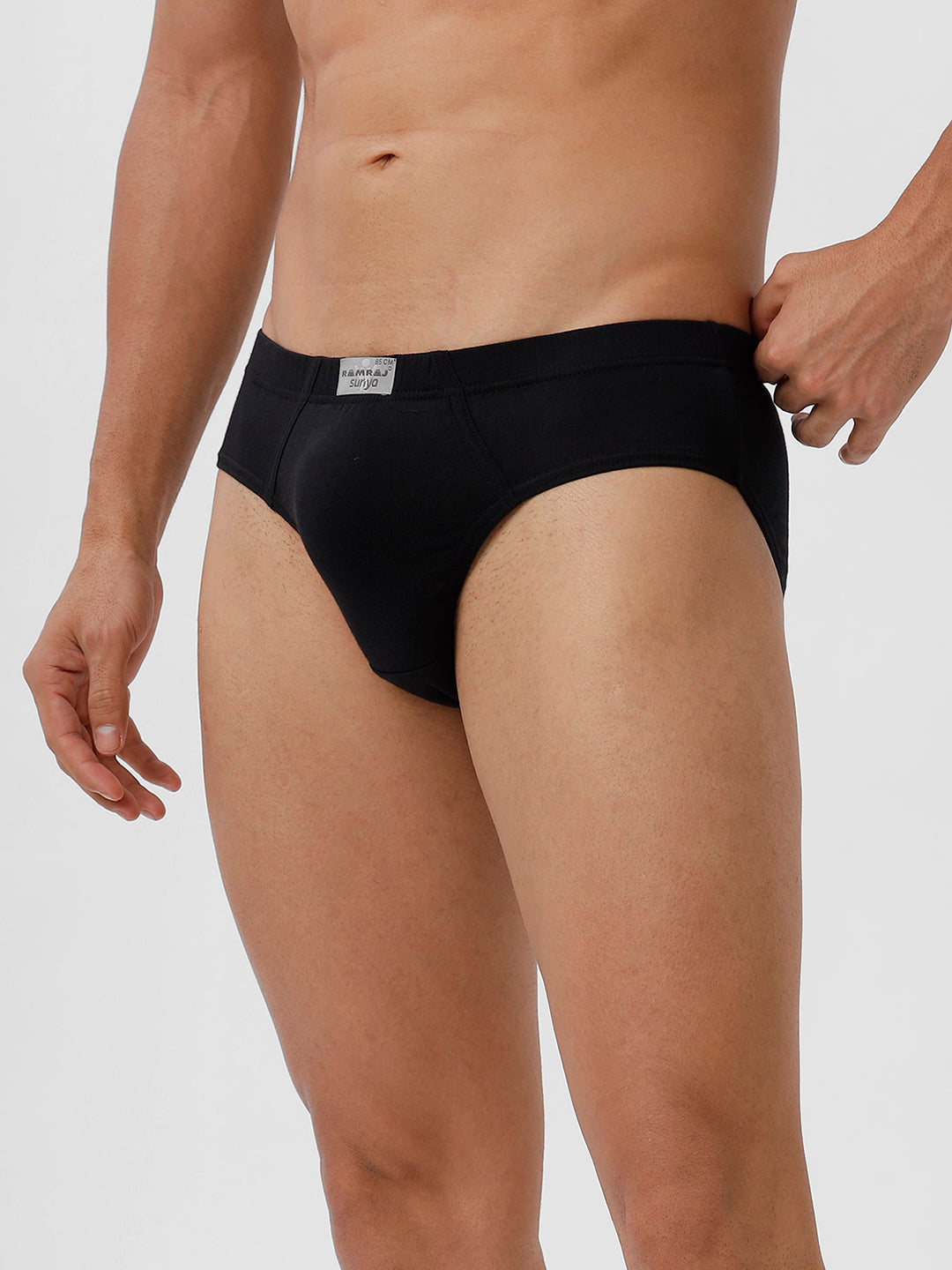 Men Briefs IE 2 Pcs Combo Black and Grey Melange Suriya