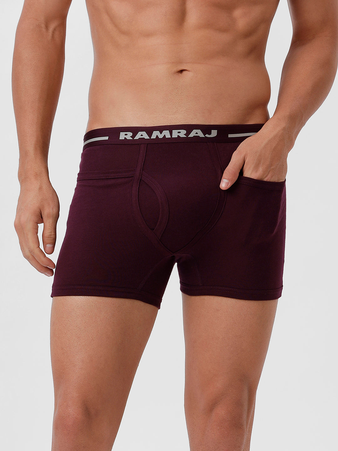 Men Trunks 2 Pcs Combo GrapeWine and GreyMelange Target