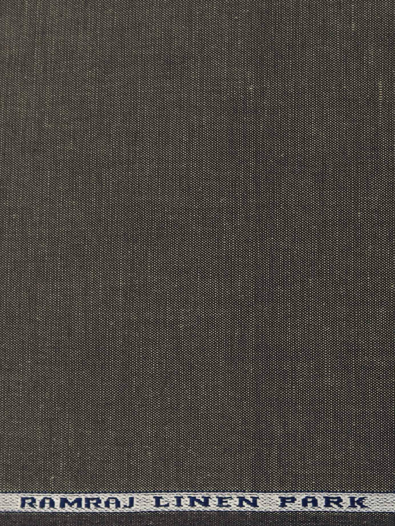 Linen Cotton Plain Colour Suiting Fabric Dark Grey Garland