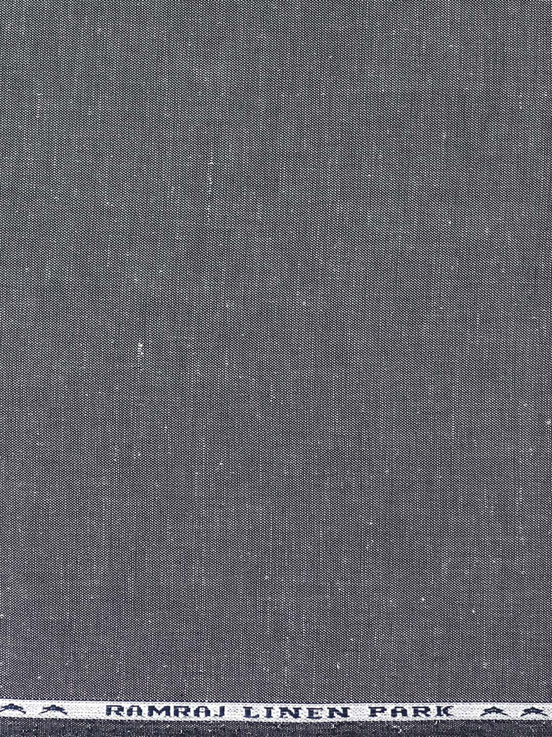 Mens Linen Cotton Suiting Self Design Fabric Grey Garland