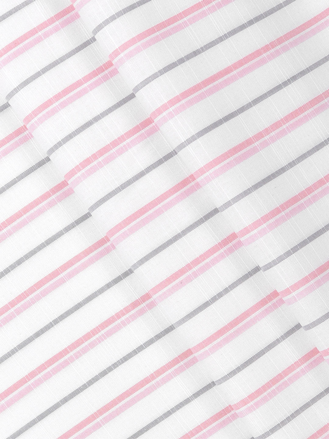 Cotton White & Pink Stripe Shirt Fabric-Liberty Cotton