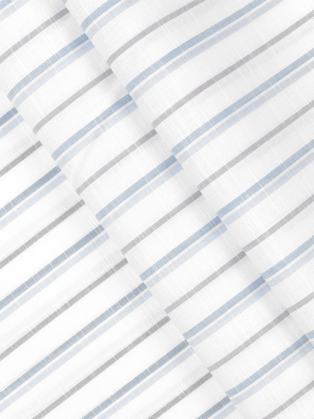 Cotton White &Blue Stripe Shirt Fabric-Liberty Cotton