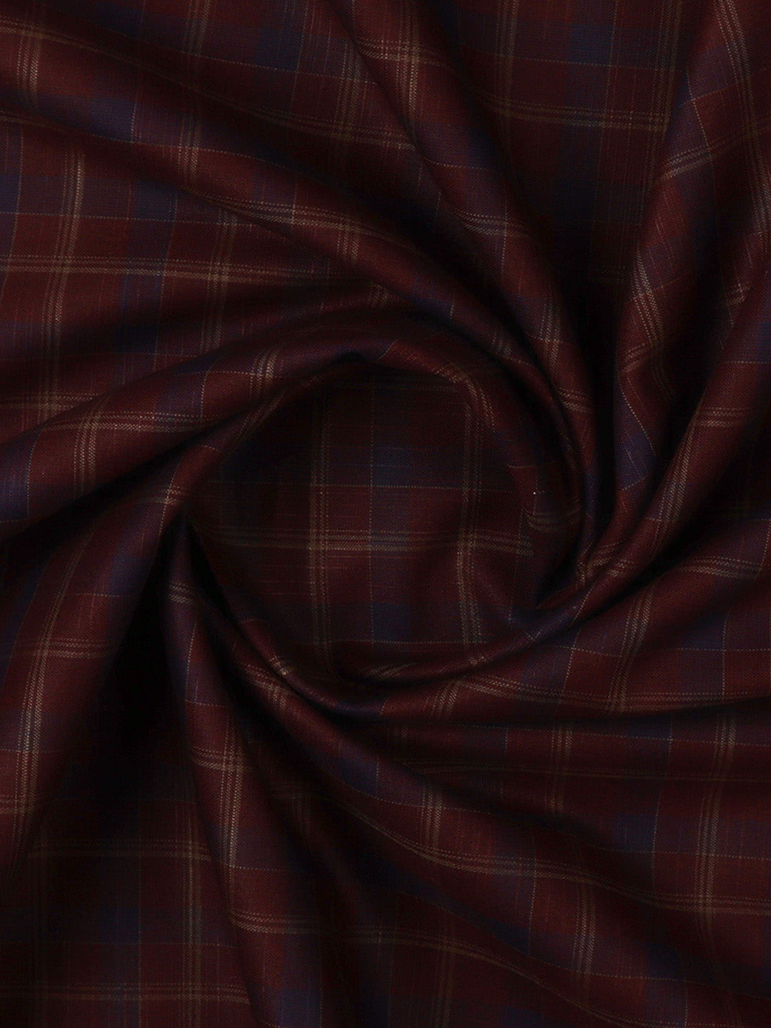 Cotton Redwood Brown Check Shirt Fabric-Liberty Cotton