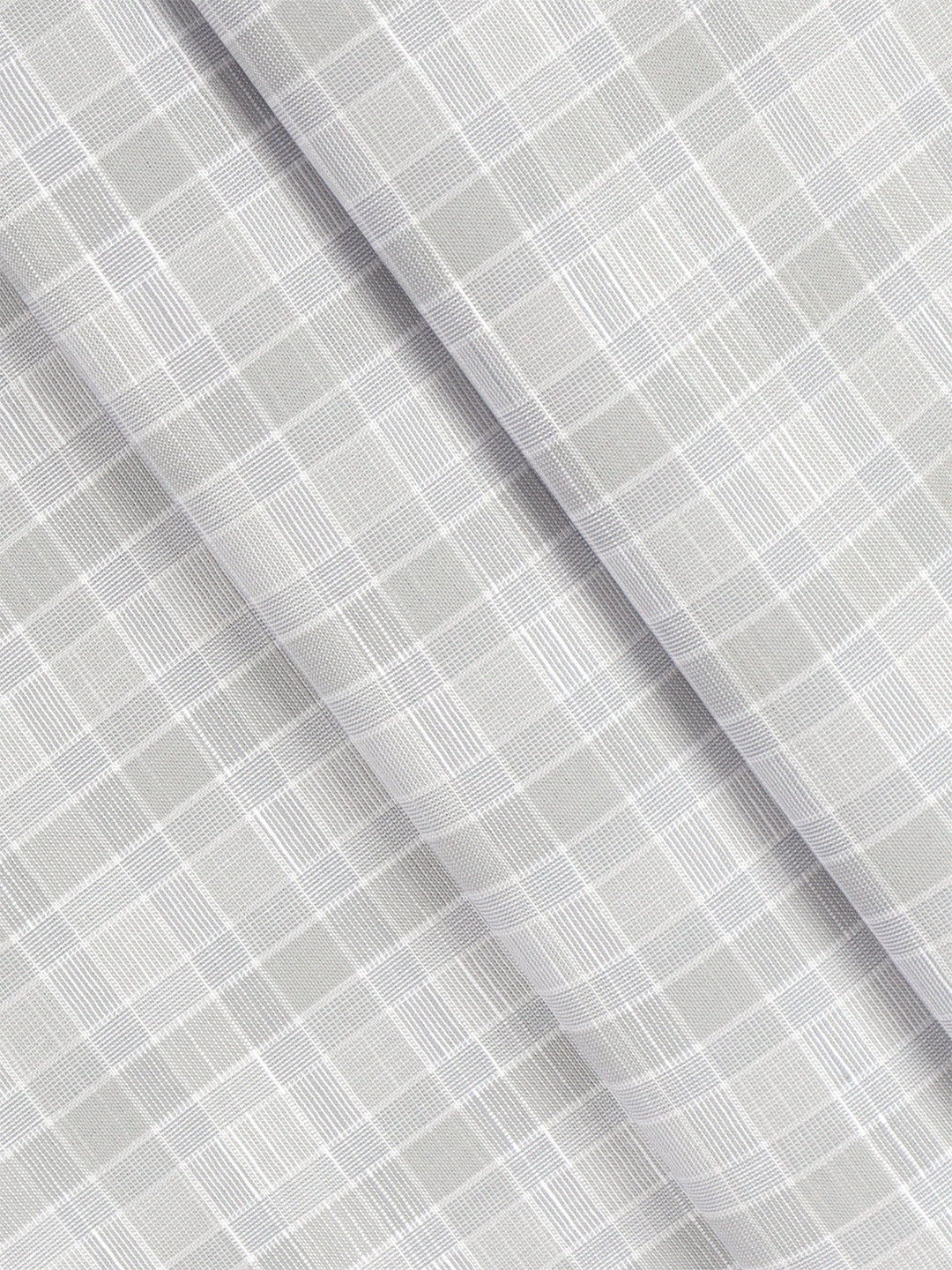 Cotton Grey Check Shirt Fabric-Liberty Cotton