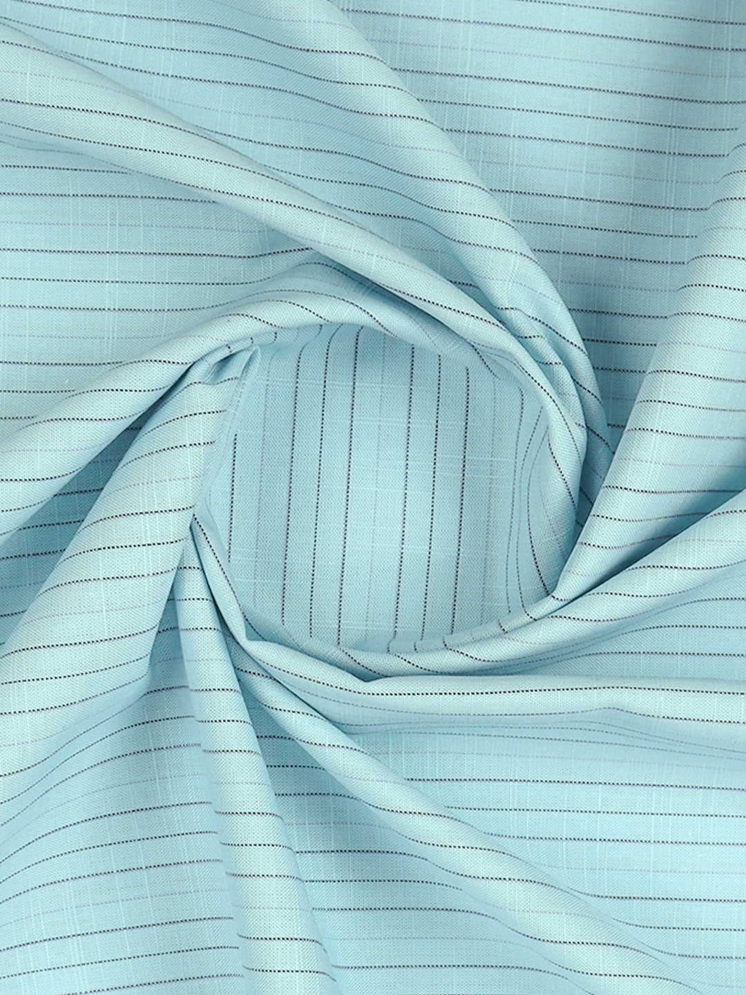 Cotton Celeste Colour Stripe Shirt Fabric-Liberty Cotton