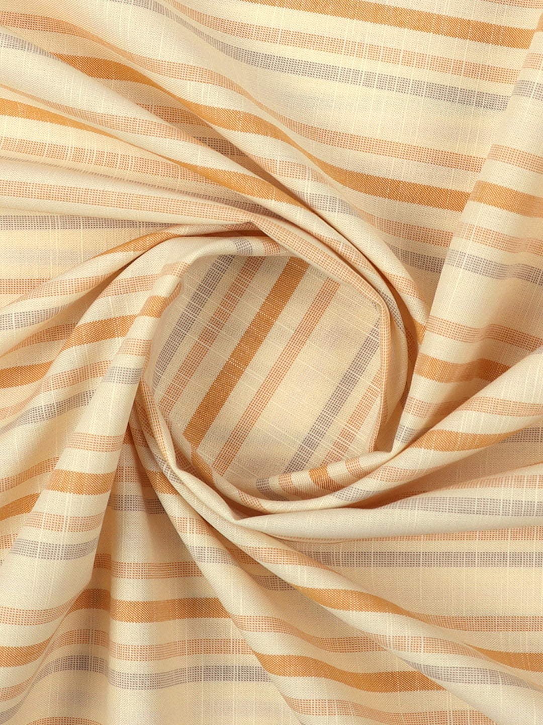 Cotton Orange Stripe Shirt Fabric-Liberty Cotton