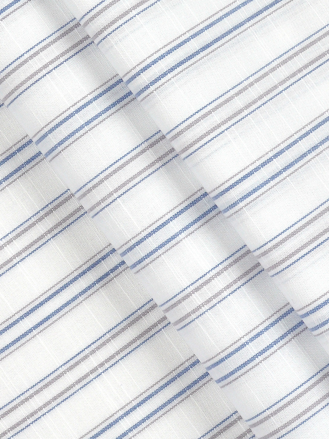 Men 100%Cotton Striped Shirt Fabric White Liberty Cotton