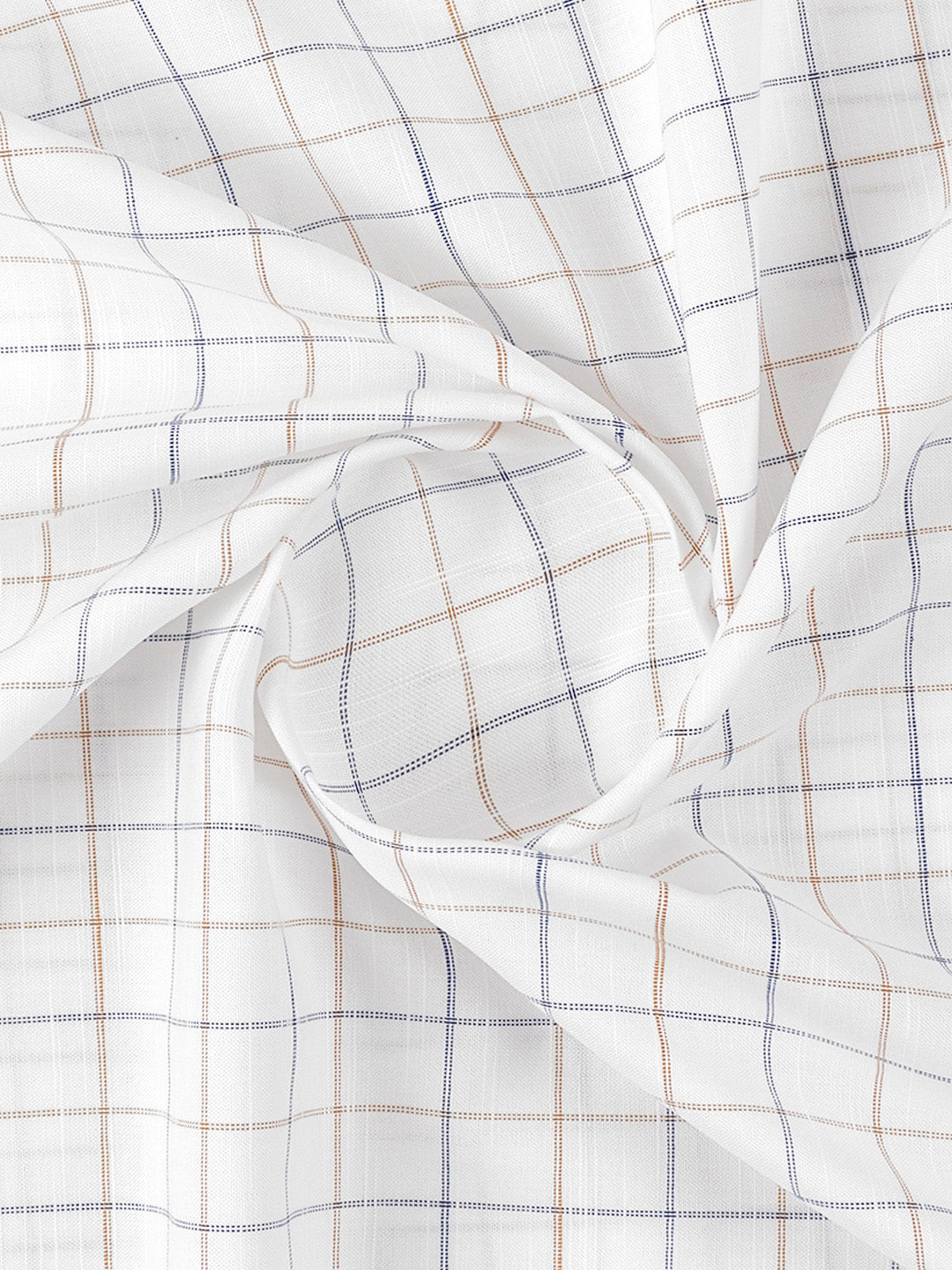 100%Cotton Mens Checked Shirt Fabric White Liberty Cotton